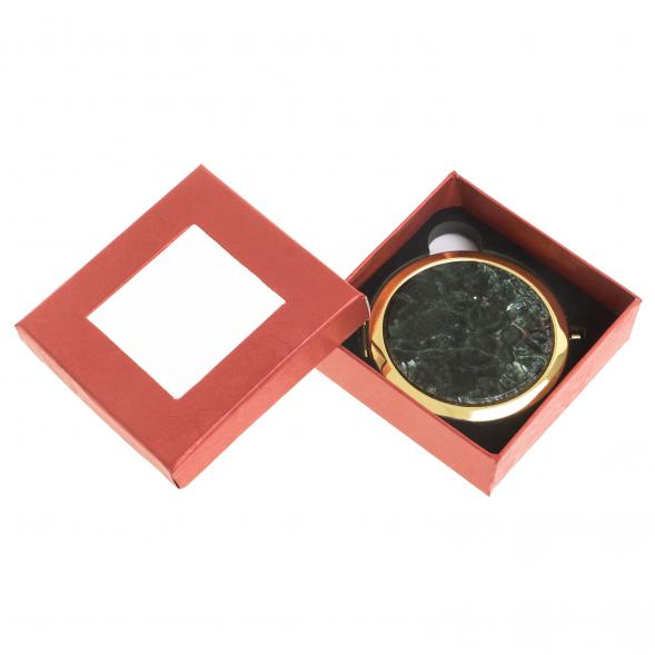 Зеркало круглое из камня серафинит цвет золото 122788