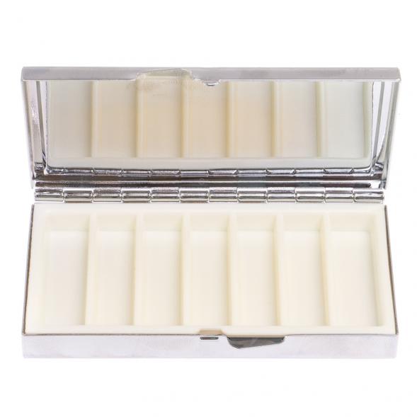 Таблетница на 7 отделений из змеевика с ящерицей 126311