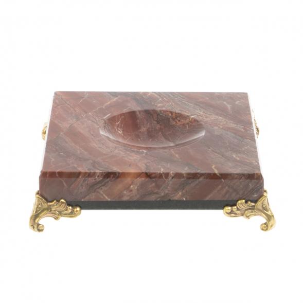 Подставка под шар из яшмы и долерита 9,5х9,5х2,5 см 127081