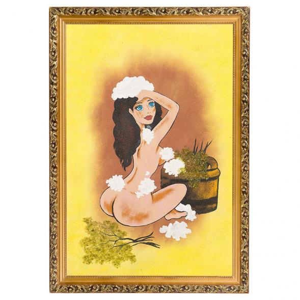 Картина &amp;quot;Банька&amp;quot; багет 46х66 см из каменной крошки 112299