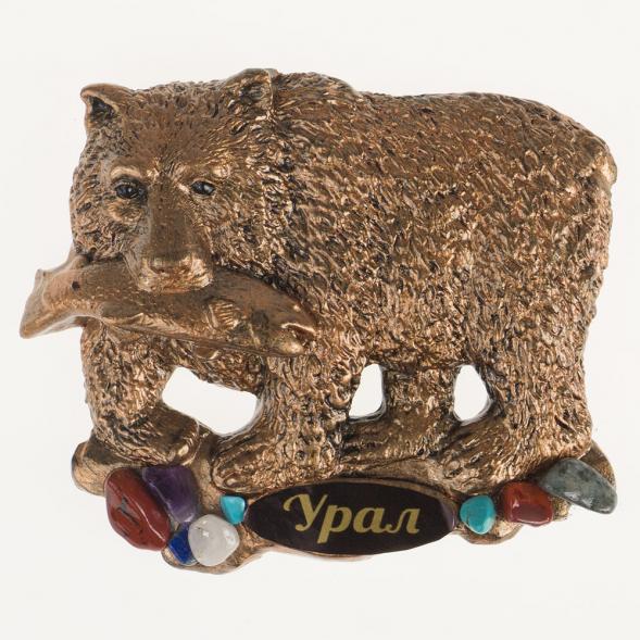 Магнит &amp;quot;Медведь поймал рыбу&amp;quot; 119122