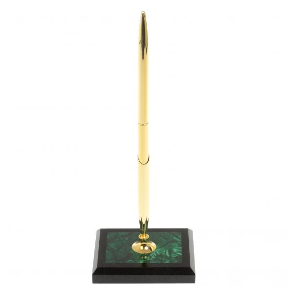 Подставка под ручку из малахита 6,5х6,5х19,5 см 129520