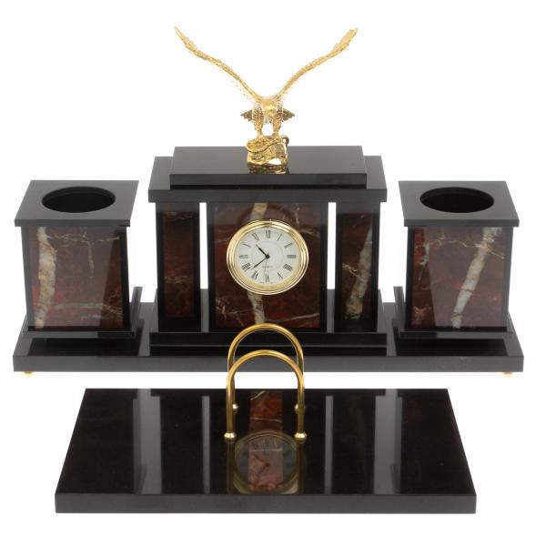 Настольный набор &amp;quot;Орел&amp;quot; из яшмы 129975