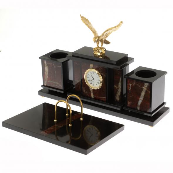 Настольный набор &amp;quot;Орел&amp;quot; из яшмы 129975