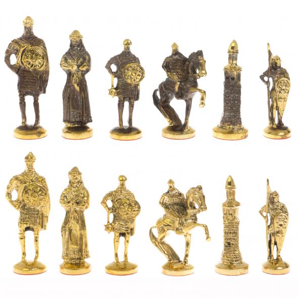 Подарочный шахматный ларец &amp;quot;Русь&amp;quot; камень креноид 130044