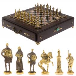 Подарочный шахматный ларец "Русь" камень креноид