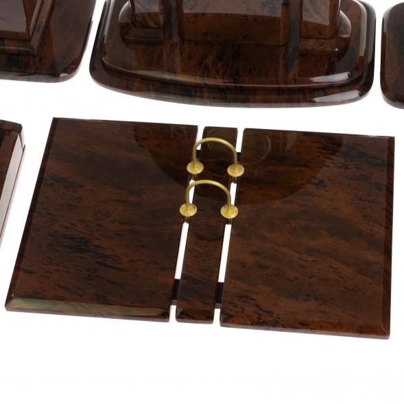 Письменный набор &amp;quot;Премиум&amp;quot; из натурального камня обсидиан - ВИП подарок начальнику на день рождения