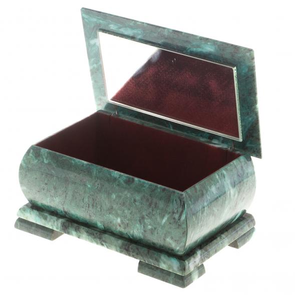 Шкатулка &amp;quot;Хозяйка медной горы&amp;quot; змеевик 20х12,5х10,3 см 124661