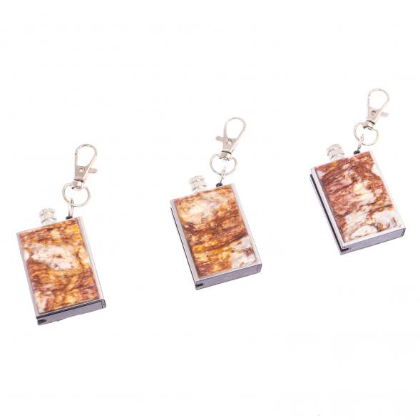 Брелок огниво &amp;quot;Вечная спичка&amp;quot; с накладкой из камня авантюрин 2,8х1,3х5 см 126697