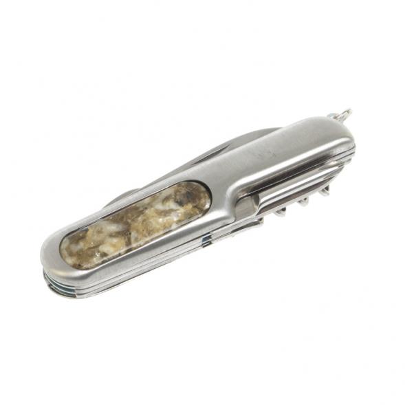 Нож мультитул складной 7 в 1 с камнем жельбертит 127796