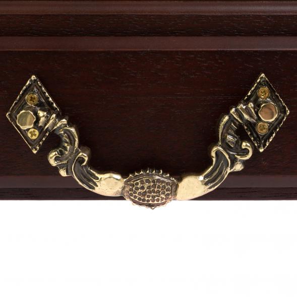 Подарочный шахматный ларец &amp;quot;Русские&amp;quot; фигуры из бронзы 119021