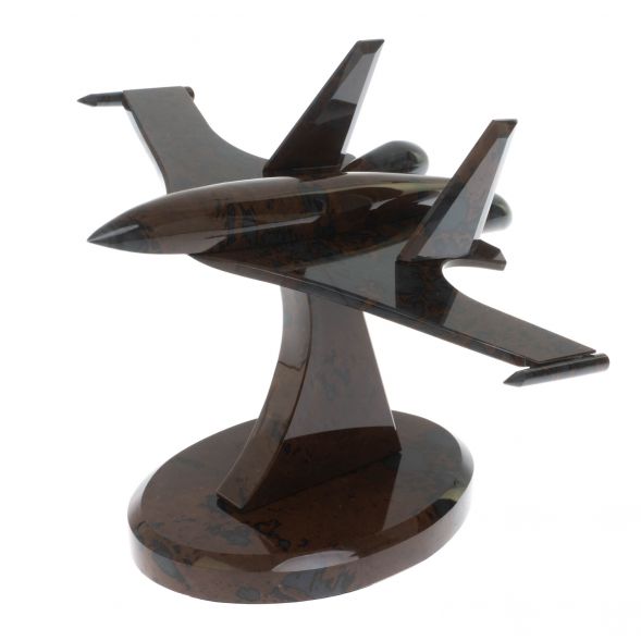 Сувенир &amp;quot;Самолет СУ - 30 у&amp;quot; из коричнево-серого обсидиана 128717