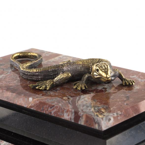 Ларец для украшений &amp;quot;Комод&amp;quot; с ящерицей из бронзы креноид 120881