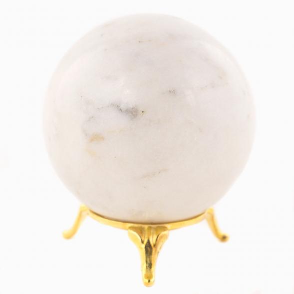 Шар из белого мрамора 7,5 см 120976