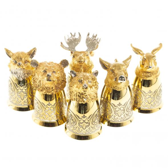 Стопки перевертыши &amp;quot;Лесные звери&amp;quot; набор 6 шт Златоуст 123672