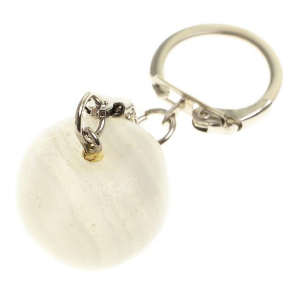 Брелок &amp;quot;Яблоко&amp;quot; оникс белый 123947
