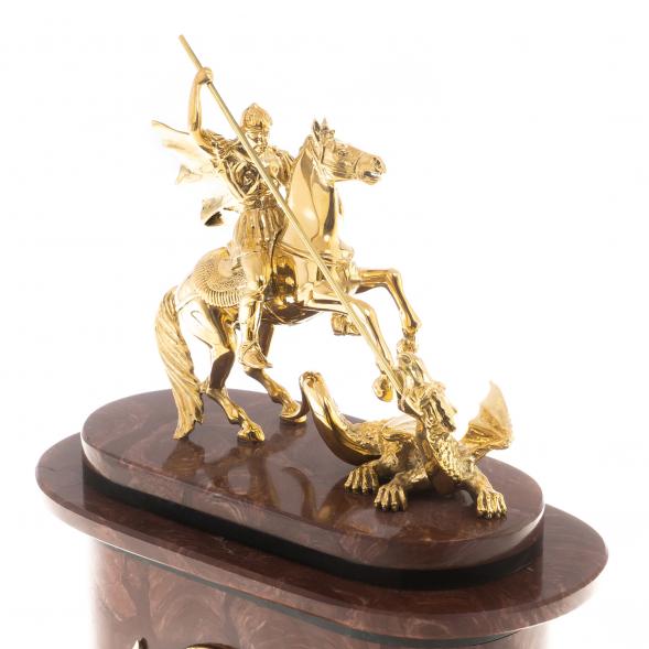 Часы &amp;quot;Георгий Победоносец&amp;quot; бронза лемезит 124592