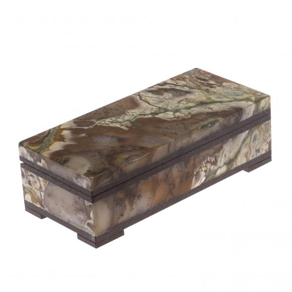 Шкатулка из агата 13х6х4 см 124979