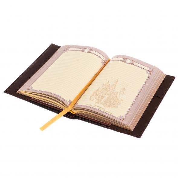 Ежедневник &amp;quot;Георгий Победоносец&amp;quot; А6 обложка из коричневой кожи Златоуст 126466