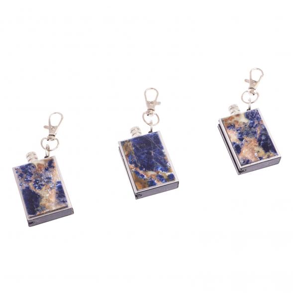 Брелок огниво &amp;quot;Вечная спичка&amp;quot; с накладкой из камня содалит 2,8х1,3х5 см 126698