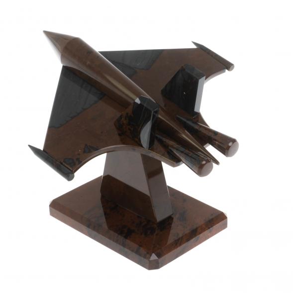 Сувенир &amp;quot;Самолет СУ - 30&amp;quot; из коричневого обсидиана 128718