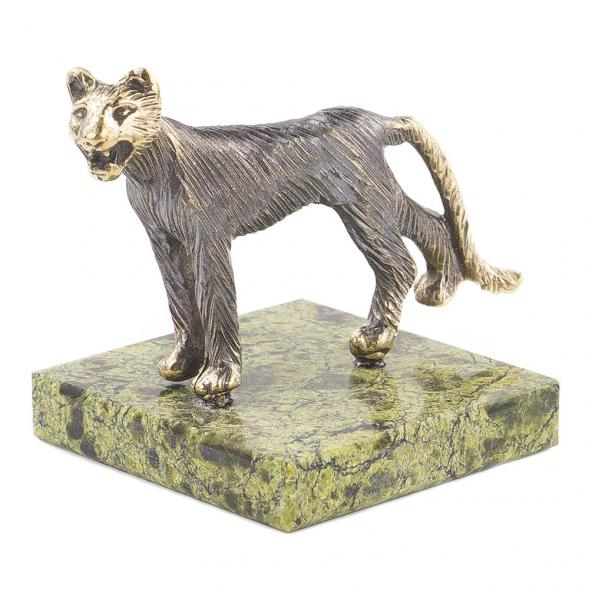 Статуэтка из бронзы на подставке из змеевика &amp;quot;Пантера&amp;quot; 120128