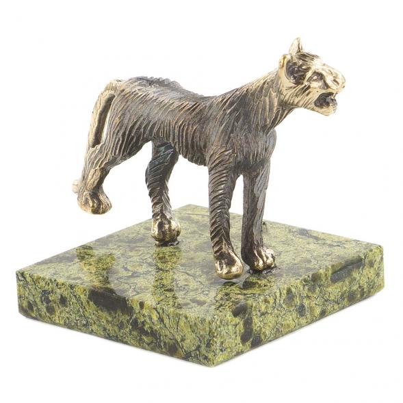 Статуэтка из бронзы на подставке из змеевика &amp;quot;Пантера&amp;quot; 120128