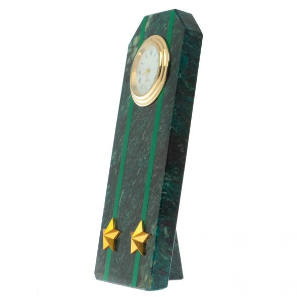 Часы-погон &amp;quot;Подполковник прокуратуры РФ&amp;quot; камень змеевик 129166