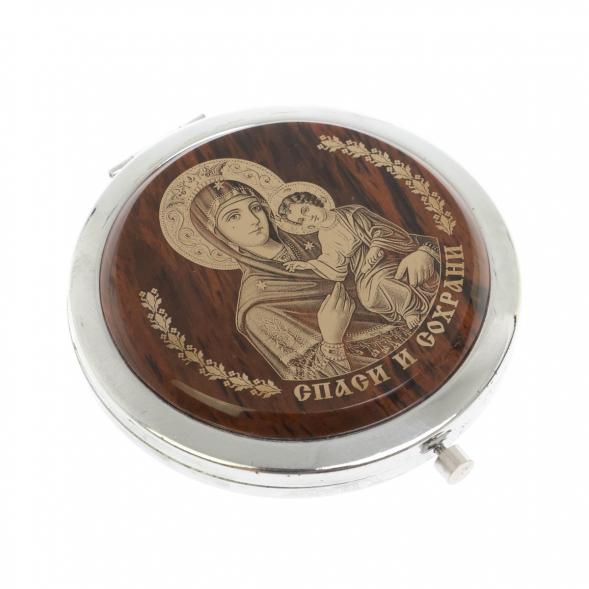 Зеркало с иконой &amp;quot;Богородица&amp;quot; из коричневого обсидиана 129591