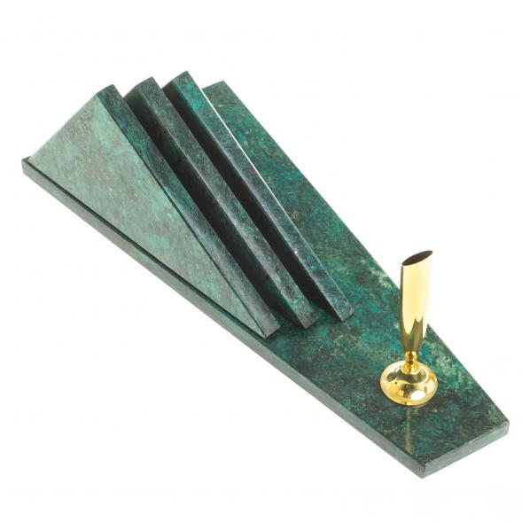 Визитница настольная &amp;quot;Горки&amp;quot; змеевик 113469