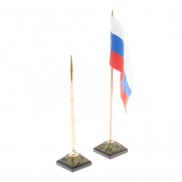 Письменный набор &amp;quot;Орел&amp;quot; змеевик бронза 124279