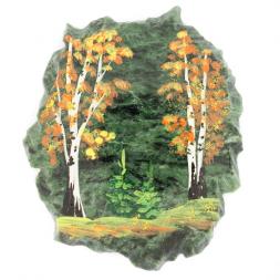 Магнит "Осенний пейзаж" камень змеевик