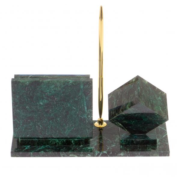 Настольный набор из змеевика с иллюстрацией под лазурит 125566