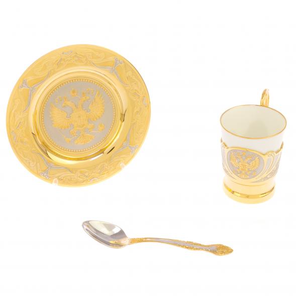 Кофейный набор &amp;quot;Герб РФ&amp;quot; 80 мл Златоуст 126239