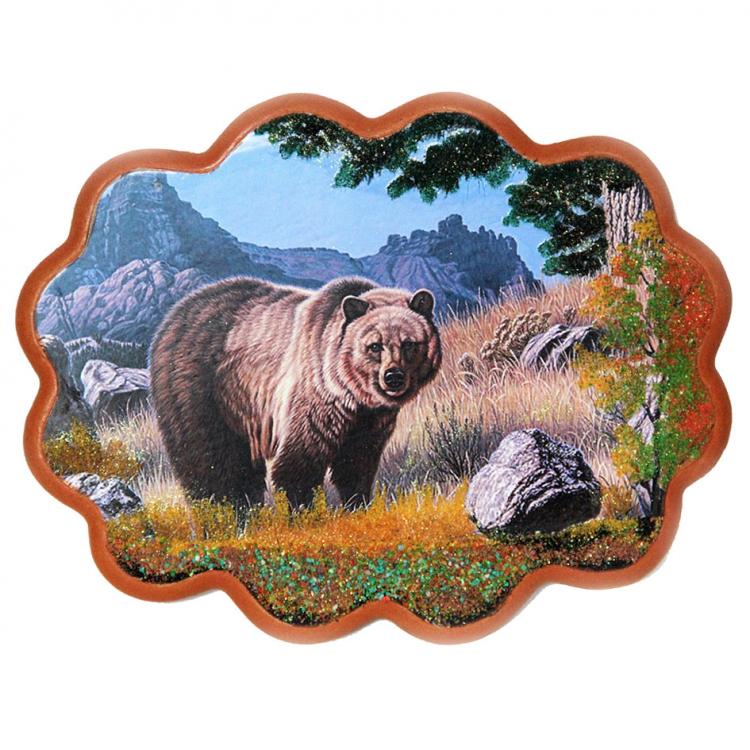 Медведь на камне картина