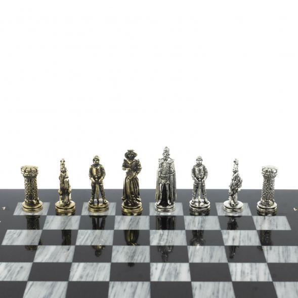 Шахматы &amp;quot;Рыцари&amp;quot; доска 36х36 см / серый мрамор 127950