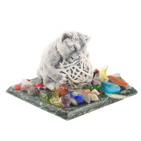 Сувенир &amp;quot;Котенок с клубком&amp;quot; из мрамолита 119859