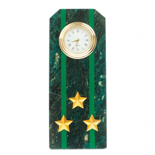 Часы-погон &amp;quot;Полковник прокуратуры РФ&amp;quot; камень змеевик 129167