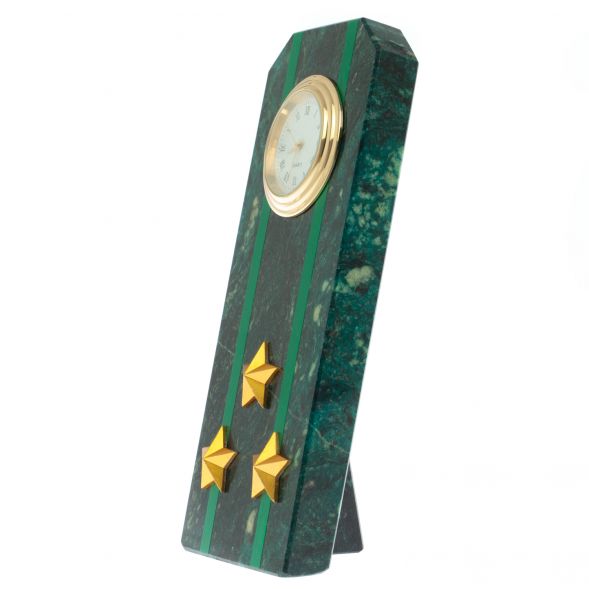 Часы-погон &amp;quot;Полковник прокуратуры РФ&amp;quot; камень змеевик 129167