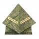 Шефик Пирамида 12,5х12,5х13,5 см из камня змеевик 121455