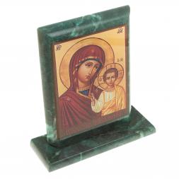Икона "Казанская БМ" змеевик 15х5х15,5 см