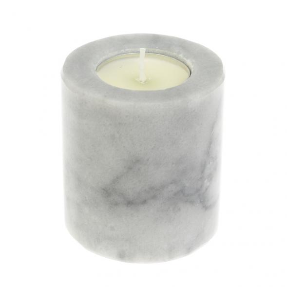 Свеча круглая из мрамора 6х6х7 см 127003