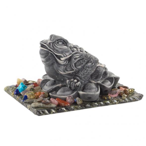 Сувенир &amp;quot;Жаба на монетах&amp;quot; из мрамолита 120592