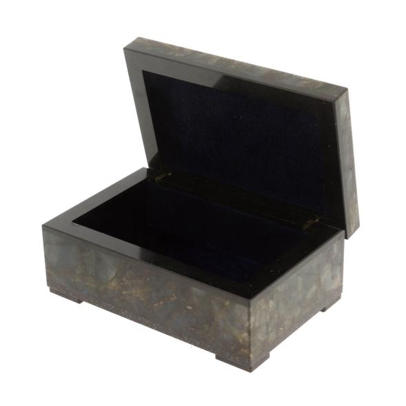 Шкатулка из лабрадорита 11,5х7,5х5 см 130904
