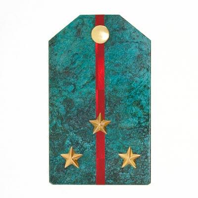 Сувенирный магнит &amp;quot;Погон Старший лейтенант ВС&amp;quot; камень змеевик 113864