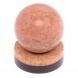 Шар из розового мрамора 5 см на каменной подставке 125562