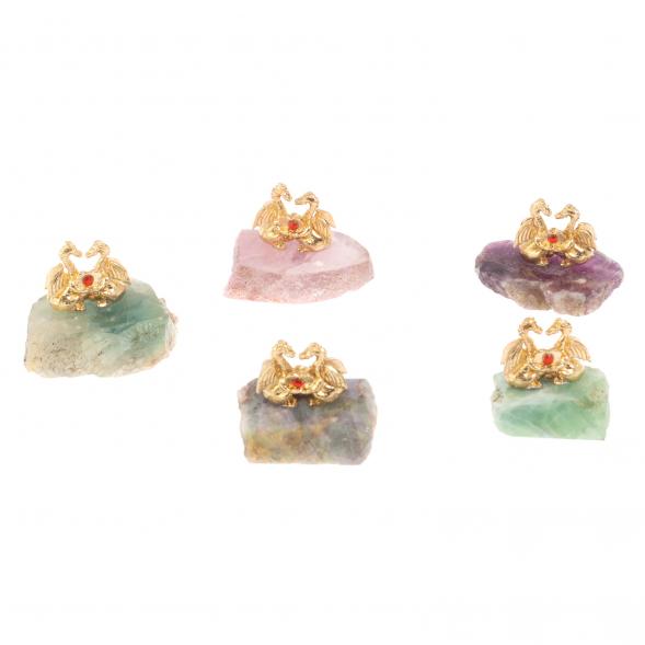 Сувенир &amp;quot;Пара драконов&amp;quot; из камня флюорит 126846