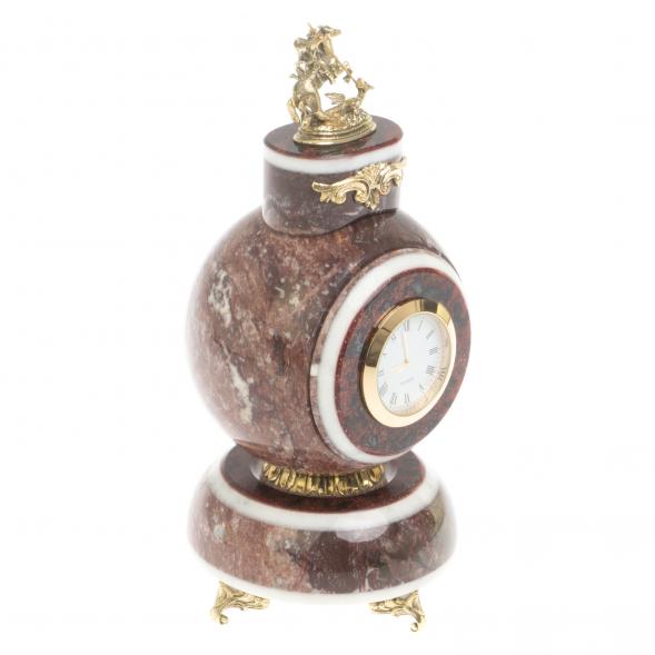 Часы &amp;quot;Георгий Победоносец&amp;quot; из креноида 10х10х20 см 127086