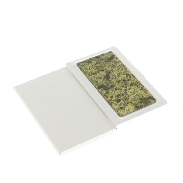 Карманная визитница со змеевиком цвет серебро 127241