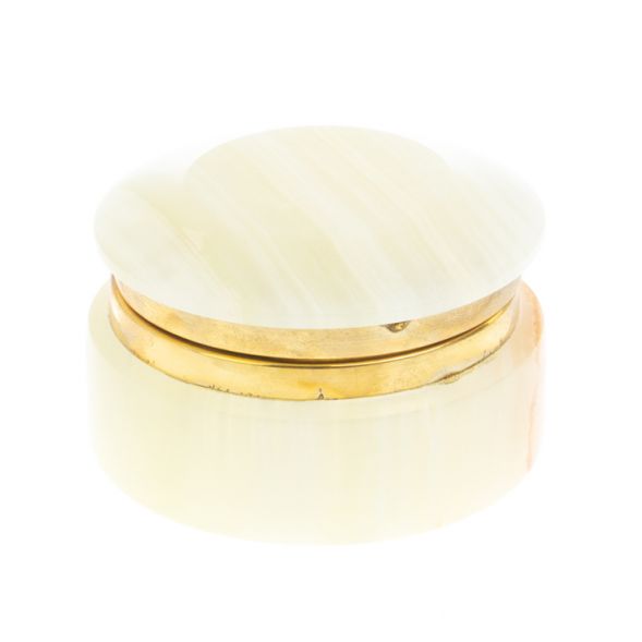 Шкатулка из оникса круглая 7,5х7,5х7,5 см (3) 127321